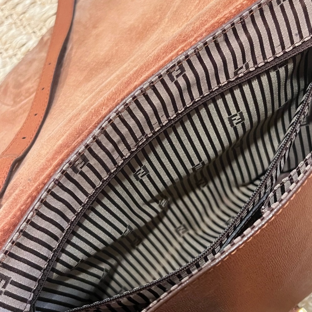 Fendi Cognac Leather Chameleon Satchel Bag - Picture 6 of 16
